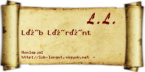 Löb Lóránt névjegykártya